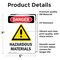 Signmission Hazardous Materials Danger Sign, Vinyl Decal, 5in W x 7in L, 2PK OS-2PACK-DS-D-57-V-1315 - alternate 5